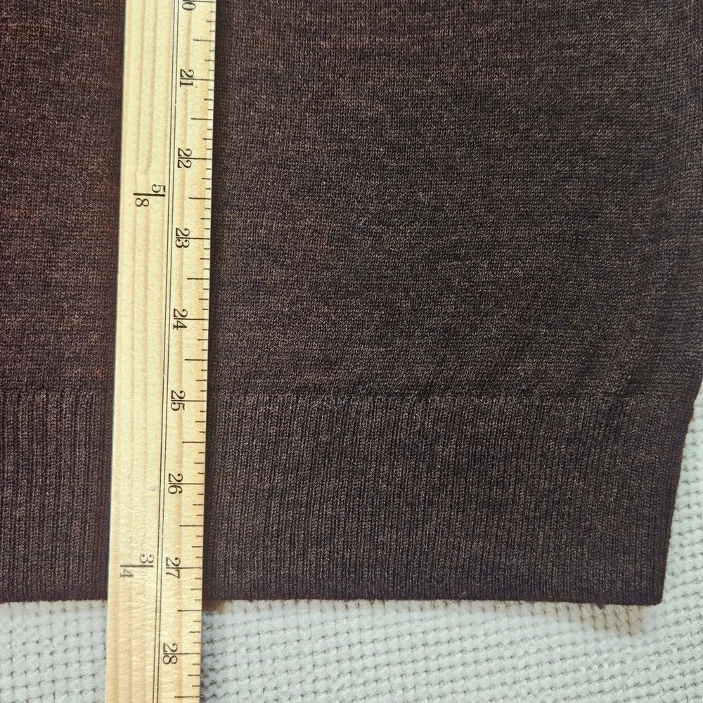 Banana Republic Mens XL Merino Wool‎ Sweater Dark Brown Raglan Crewneck Knit